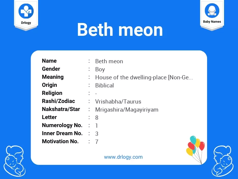 Beth Meon Name Meaning